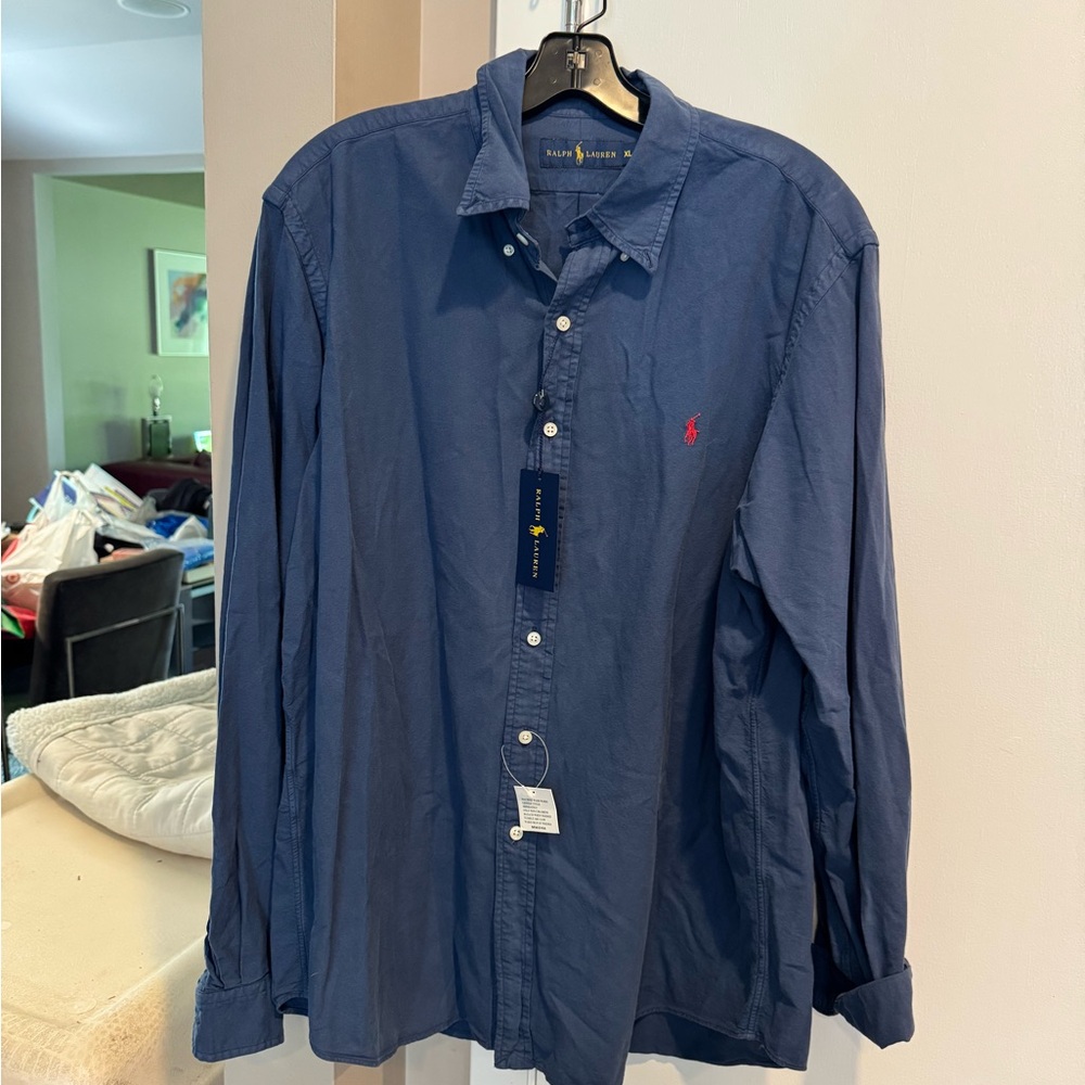 Ralph Lauren Blue Casual Button Down Shirt